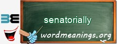 WordMeaning blackboard for senatorially